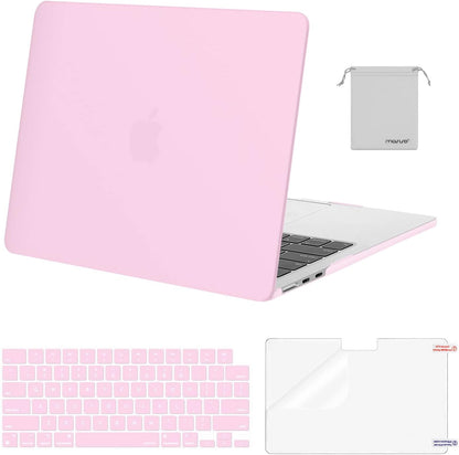 MOSISO Compatible with MacBook Air 13 inch Case M2-M5 2022-2026 A3449 A3240 A3113 A2681, 4 in 1 Protective Kit: Hard Shell, Keyboard Cover, Screen Film & Storage Pouch
