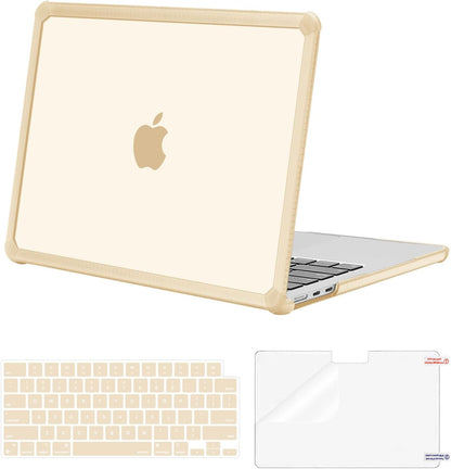 MOSISO Hard Case Compatible with MacBook Air 13 M2-M5 2022-2026, 3 in 1 Heavy Duty Crack Resistant Protective Cover with TPU Bumper