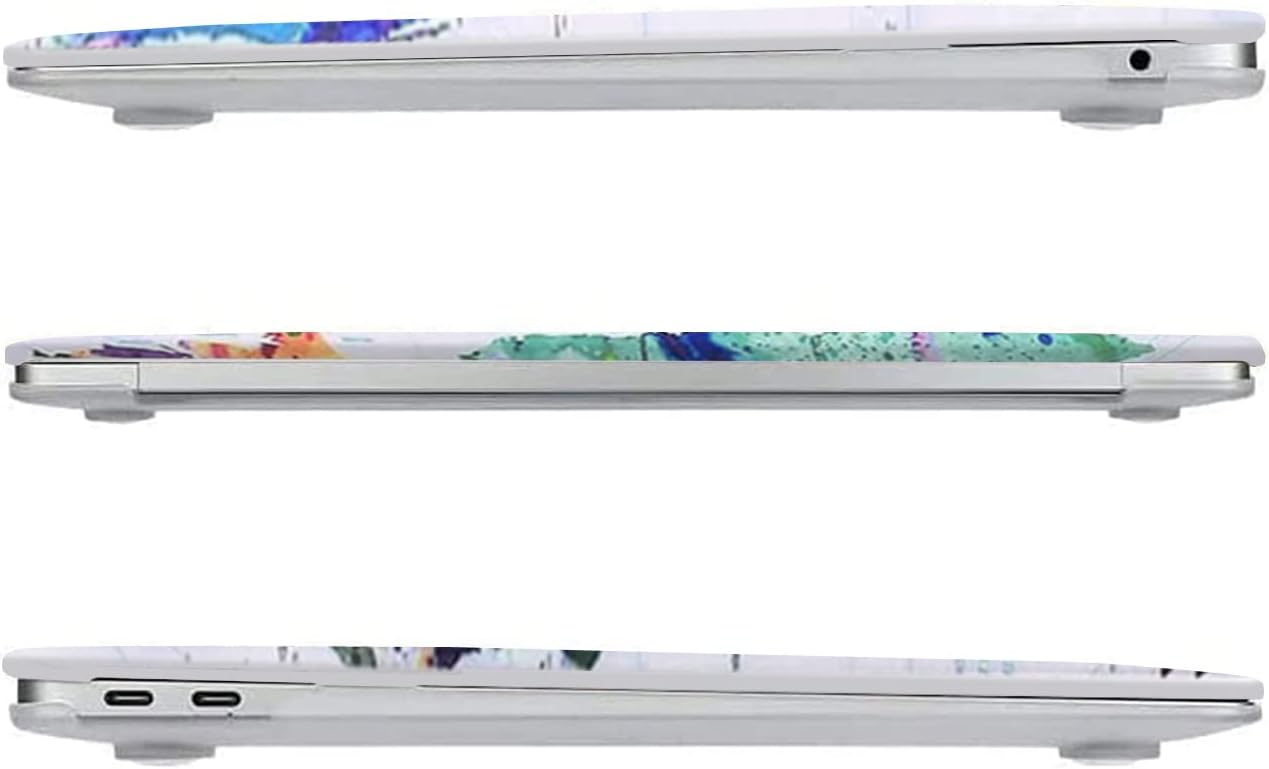 MOSISO Compatible with MacBook Air 13 inch Case 2022 2021 2020 2019 2018 Release A2337 M1 A2179 A1932 Retina Display, Plastic Pattern Hard Case&Keyboard Cover&Screen Protector, World Map White Base