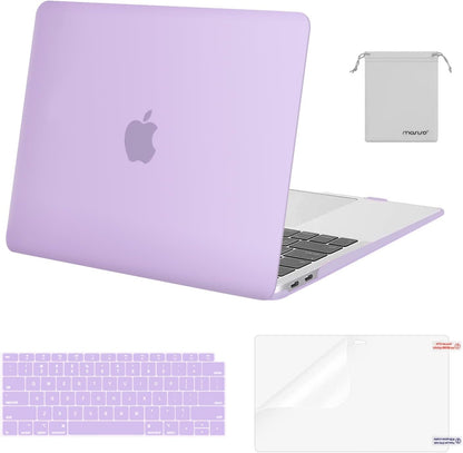 MOSISO Compatible with MacBook Air 13 inch Case M1 Chip 2021-2018 Release A2337 A2179 A1932, Plastic Hard Shell&Keyboard Cover&Screen Film&Storage Bag for MacBook Air 13.3 inch Case, Crystal Midnight