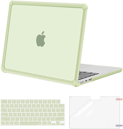 MOSISO Hard Case Compatible with MacBook Air 13 M2-M5 2022-2026, 3 in 1 Heavy Duty Crack Resistant Protective Cover with TPU Bumper