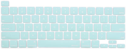 MOSISO Keyboard Cover Compatible with MacBook Pro 13 inch M2 2023, 2022, 2021 2020 M1 A2338 A2289 A2251&Compatible with MacBook Pro 16 2020 2019 A2141 Touch ID,Protective Silicone Skin, Airy Blue