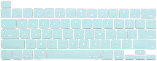 MOSISO Keyboard Cover Compatible with MacBook Pro 13 inch M2 2023, 2022, 2021 2020 M1 A2338 A2289 A2251&Compatible with MacBook Pro 16 2020 2019 A2141 Touch ID,Protective Silicone Skin, Airy Blue
