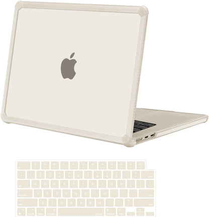 MOSISO Shock-Absorbing Hard Case Compatible with MacBook Air 15 inch M5-M2 2026-2023 A3448 A3241 A3114 A2941,Anti-Cracking Heavy Duty Hard Shell with TPU Bumper&Keyboard Cover