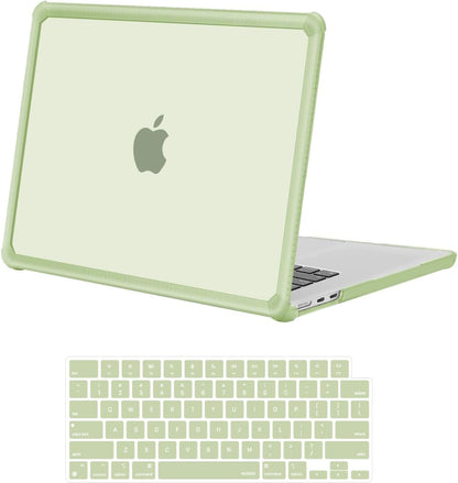 MOSISO Shock-Absorbing Hard Case Compatible with MacBook Air 15 inch M5-M2 2026-2023 A3448 A3241 A3114 A2941,Anti-Cracking Heavy Duty Hard Shell with TPU Bumper&Keyboard Cover