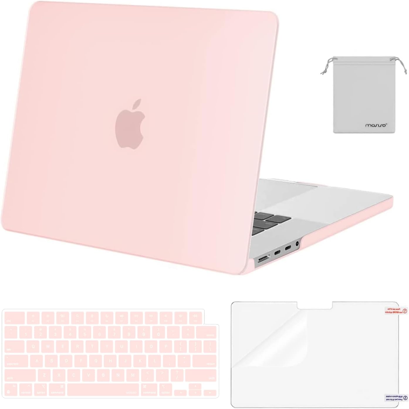 MOSISO Compatible with MacBook Pro 16 inch Case M5 2026 M4 2025 M3 M2 M1 2024-2021 A3429 A3428 A3403 A3186 A2991 A2780 A2485, Protective Hard Shell&Keyboard Cover&Screen Film&Pouch