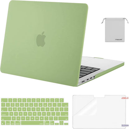 MOSISO Compatible with MacBook Pro 14 inch Case M5 2026 M4 2025 M3 M2 M1 2024-2021 A3427 A3426 A3434 A3112 A3185 A3401 A2918 A2992 A2779 A2442,Hard Case&Keyboard Skin&ScreenFilm&Pouch, Rose Quartz
