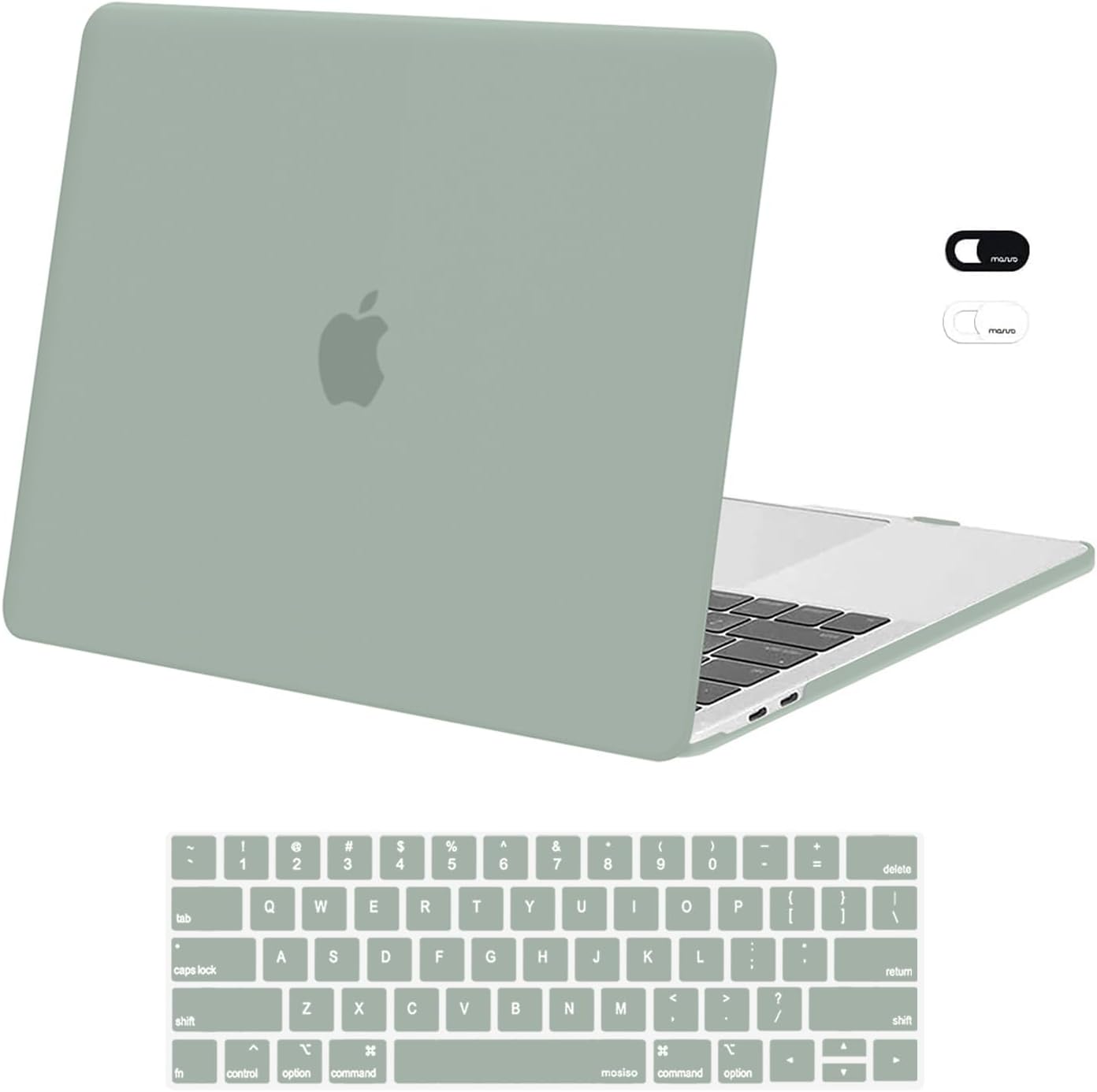 MOSISO Compatible with MacBook Pro 13 inch Case M2 2026, 2025, 2024-2016 A2338 M1 A2251 A2289 A2159 A1989 A1708 A1706,Plastic Hard Case&Keyboard Skin&Webcam Cover for MacBook Pro 13.3, Rose Quartz