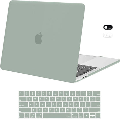 MOSISO Compatible with MacBook Pro 13 inch Case M2 2026, 2025, 2024-2016 A2338 M1 A2251 A2289 A2159 A1989 A1708 A1706,Plastic Hard Case&Keyboard Skin&Webcam Cover for MacBook Pro 13.3, Rose Quartz