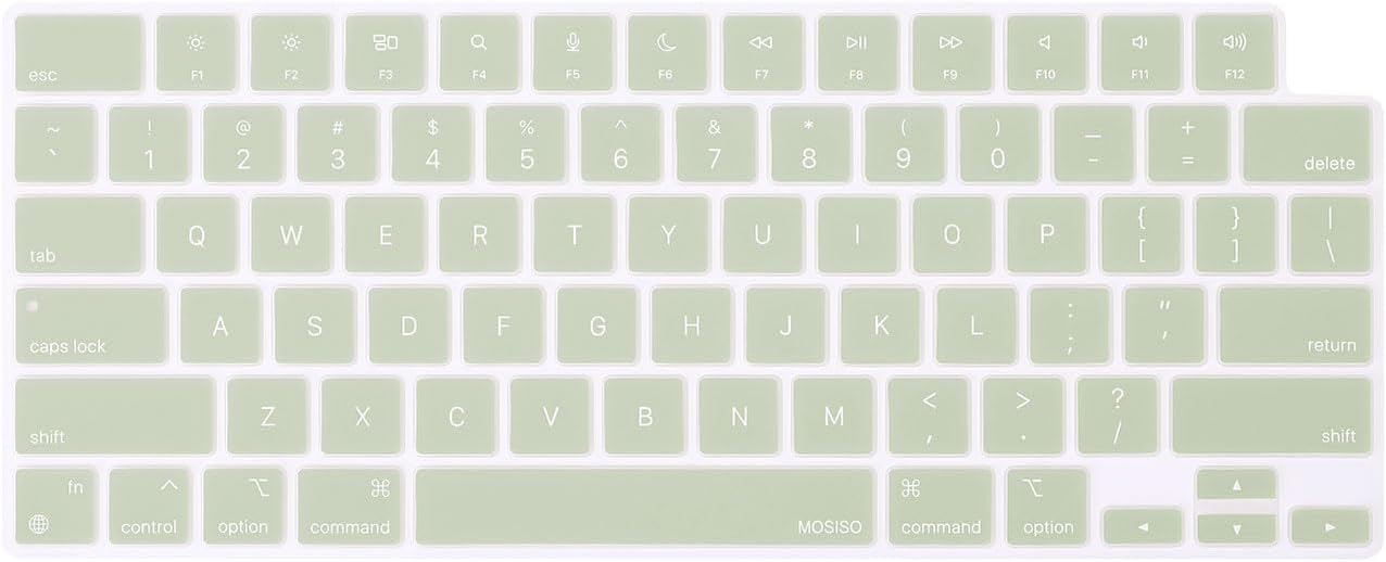 MOSISO Keyboard Cover Skin Compatible with MacBook Air 15 inch M3 A3114 M2 A2941/Air 13.6 A3113 A2681/Pro 14/16 M4 M3 M2 M1