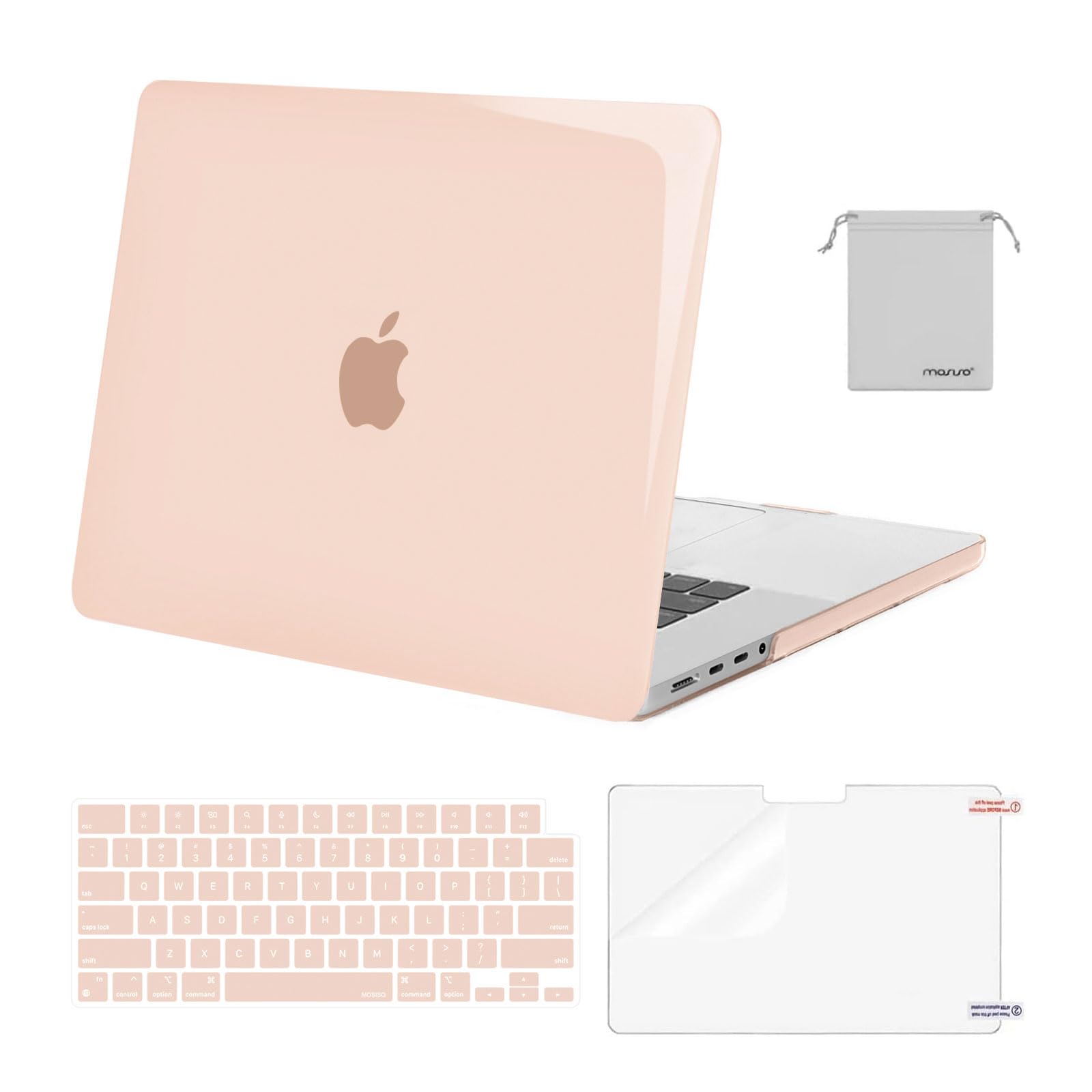 MOSISO Compatible with MacBook Pro 16 inch Case 2025 2024 2023 2022 2021 M4 M3 M2 M1 A3403 A3186 A2991 A2780 A2485 Pro Max, Plastic Hard Shell&Keyboard Cover&Screen Film&Storage Bag, Navy Blue