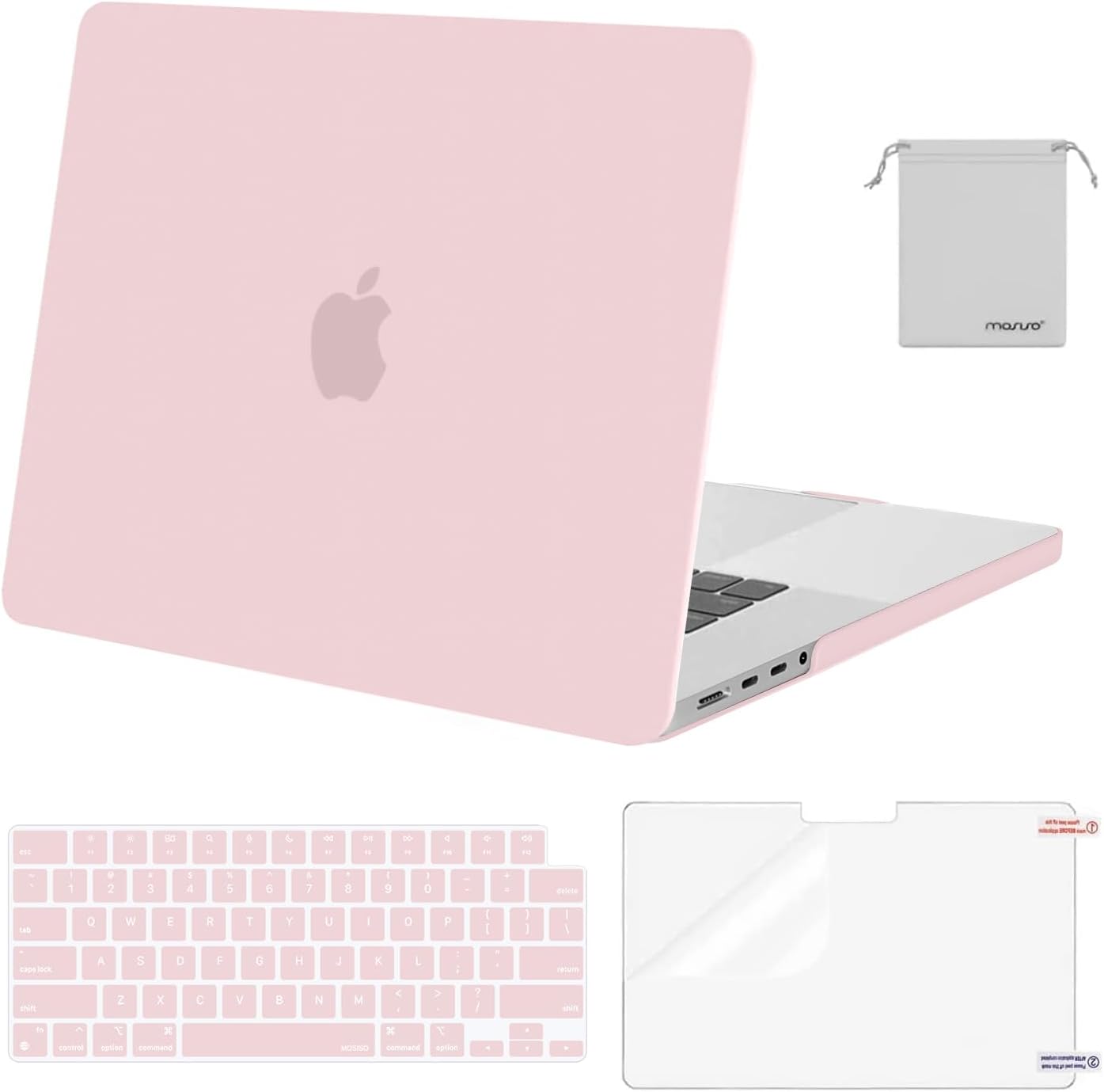 MOSISO Compatible with MacBook Pro 16 inch Case M5 2026 M4 2025 M3 M2 M1 2024-2021 A3429 A3428 A3403 A3186 A2991 A2780 A2485, Protective Hard Shell&Keyboard Cover&Screen Film&Pouch