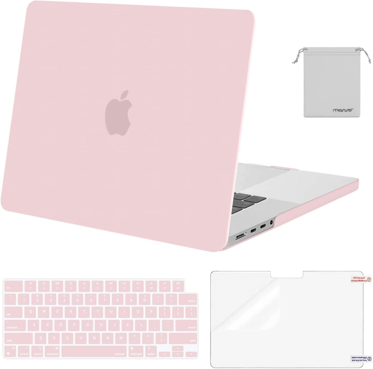 MOSISO 4in1 MultiColor Hard Shell Case Compatible with MacBook Pro 16 Inch M5-M1 Protective Laptop Cover With Keyboard Cover Screen Film Storage Pouch