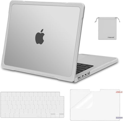 MOSISO Compatible with MacBook Pro 14 inch Case M5-M1 2026-2021 A3427 A3426 A3434 A3112 A3185 A3401 A2918 A2992 A2779 A2442, 4 in 1 Kit Anti-Crack Hard Shell with TPU Bumper
