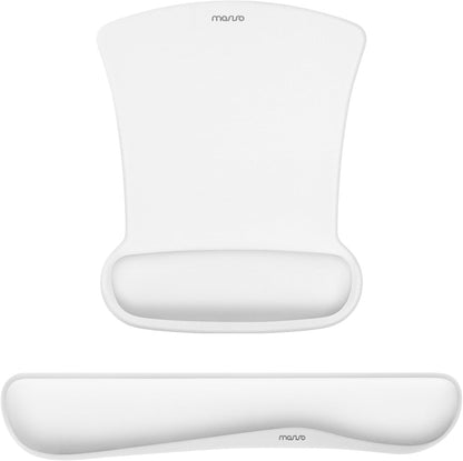 MOSISO Light‑Purple Ergonomic Memory‑Foam Keyboard & Mouse Wrist Rest Set, Non‑Slip Wrist Support Pads for Office Gaming Home Workspace