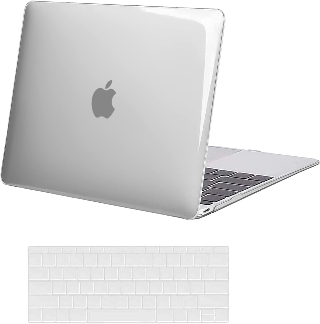 MOSISO Compatible with MacBook 12 inch Case A1534,2017-2015, Crystal Clear | Protective Scratch-Resistant Plastic Hard Shell Case & Keyboard Cover Skin