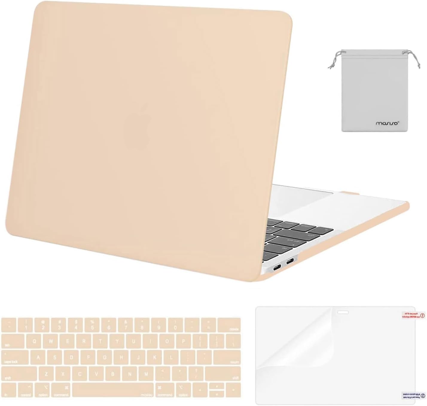 MOSISO Compatible with MacBook Pro 13 inch Case M2 2026 2025 2024 2023 2022-2016 A2338 M1 A2251 A2289 A2159 A1989 A1708 A1706,Plastic Hard Shell&Keyboard Cover&Screen Film&Storage Bag, Black