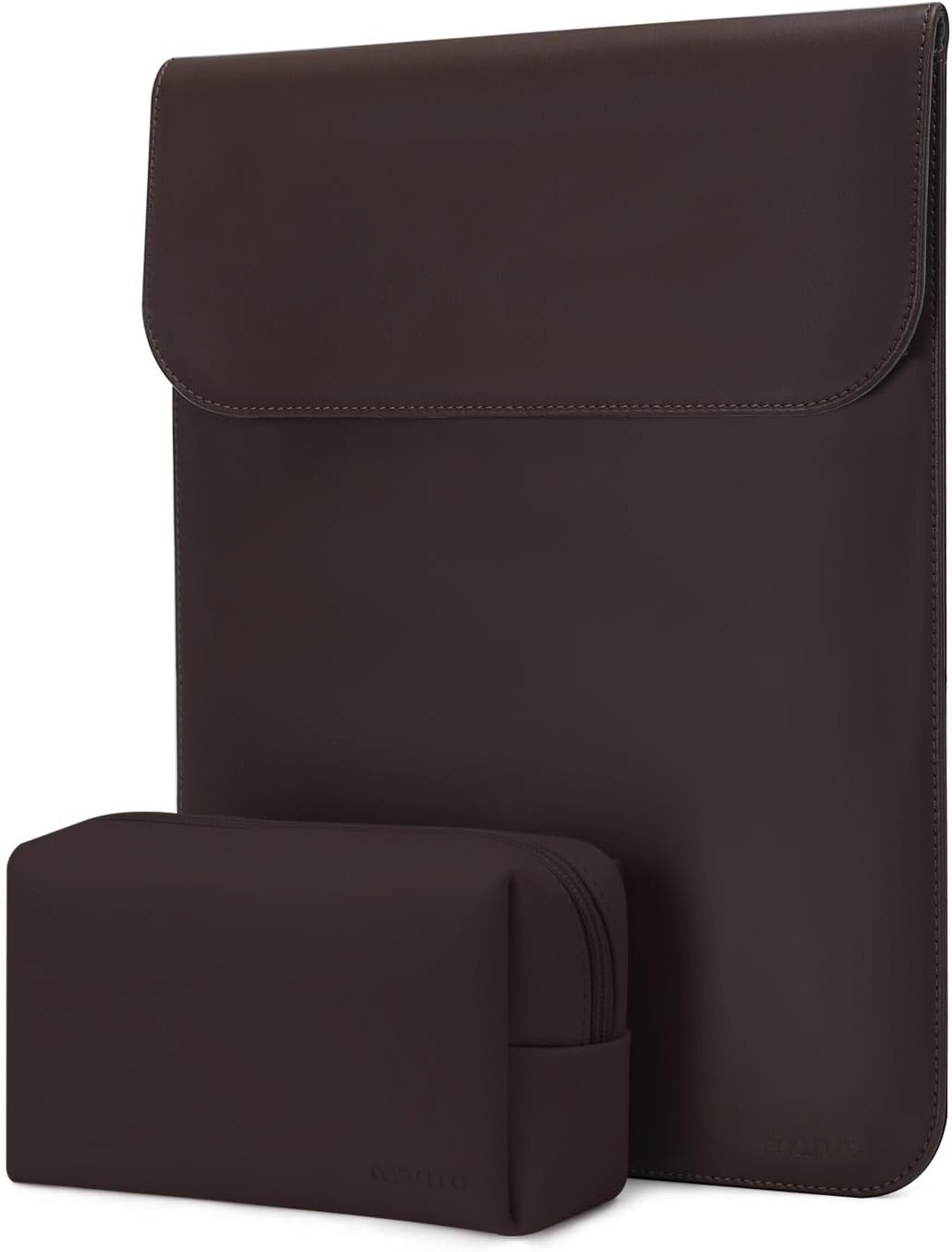 MOSISO Laptop Case 13.3 inch, 13-13.3 inch Laptop Sleeve Compatible with MacBook Neo 13 A18 Pro A3404 /Air 13/Pro 13/Pro 14 M5 M4 M3 M2 M1, Faux Suede Leather Case with Small Bag, Apricot