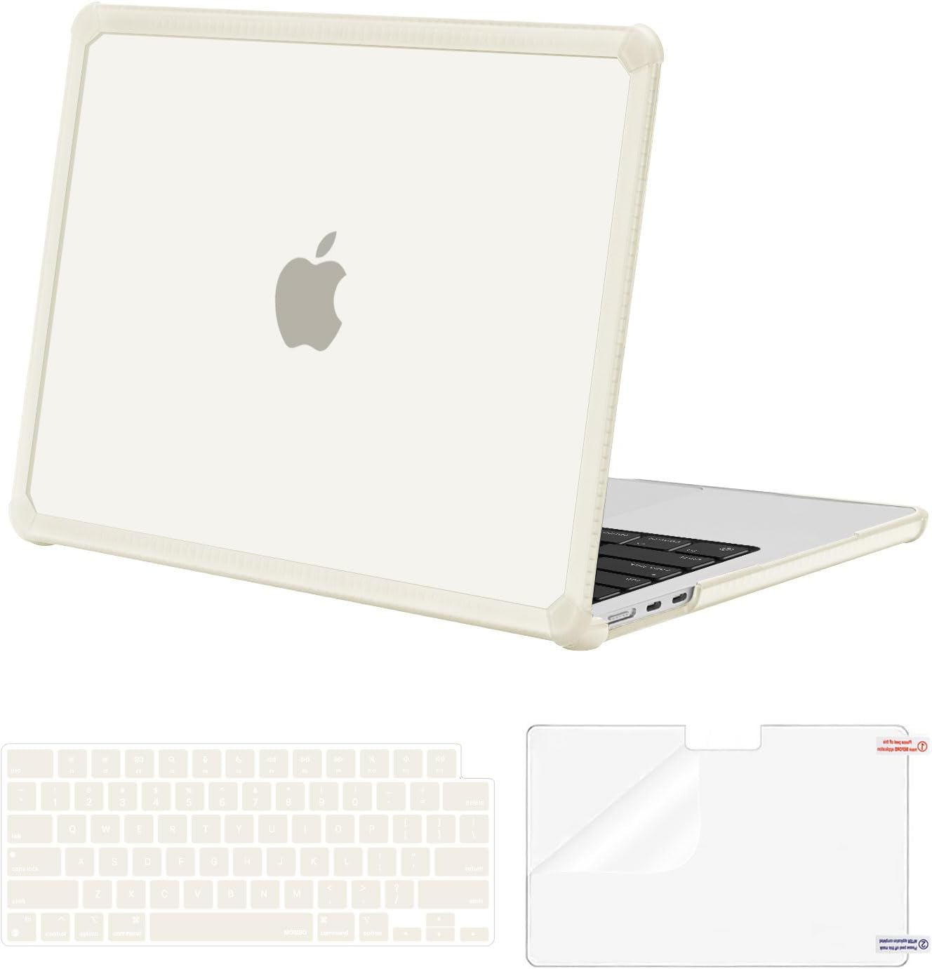 MOSISO Compatible with MacBook Air 13 inch Case M5 2026 M4 2025 M3 M2 2024-2022 A3449 A3240 A3113 A2681,3 in 1 Kit Crack-Resistant Heavy Duty Protective Plastic Hard Case with TPU Bumper, Pink