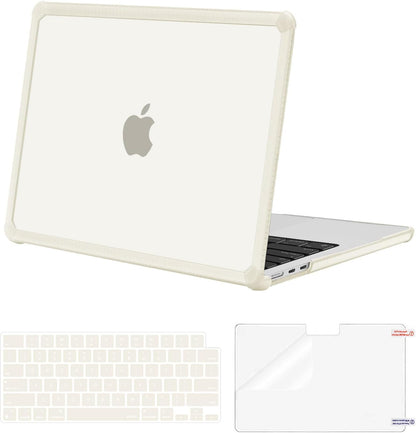 MOSISO Hard Case Compatible with MacBook Air 13 M2-M5 2022-2026, 3 in 1 Heavy Duty Crack Resistant Protective Cover with TPU Bumper