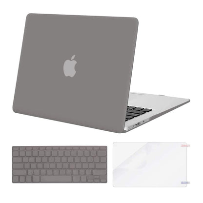 MOSISO Compatible with MacBook Air 13 inch Case (Models: A1369 & A1466, Older Version 2010-2017 Release), Protective Plastic Hard Shell Case & Keyboard Cover & Screen Protector, Rose Quartz