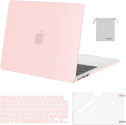 MOSISO Compatible with MacBook Air 13 inch Case M2-M5 2022-2026 A3449 A3240 A3113 A2681, 4 in 1 Protective Kit: Hard Shell, Keyboard Cover, Screen Film & Storage Pouch