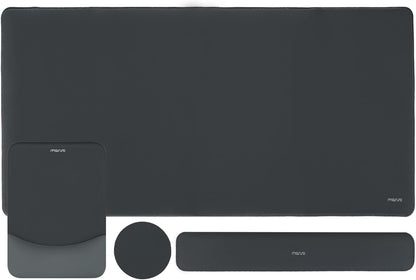 MOSISO Keyboard Mouse Pad Set, Large Gaming Mouse Pad&Rectangular Keyboard Wrist Rest&Mousepad with Wrist Rest&Coaster, Ergonomic Non-Slip&Easy Typing Pad with Curved Silicone Lining