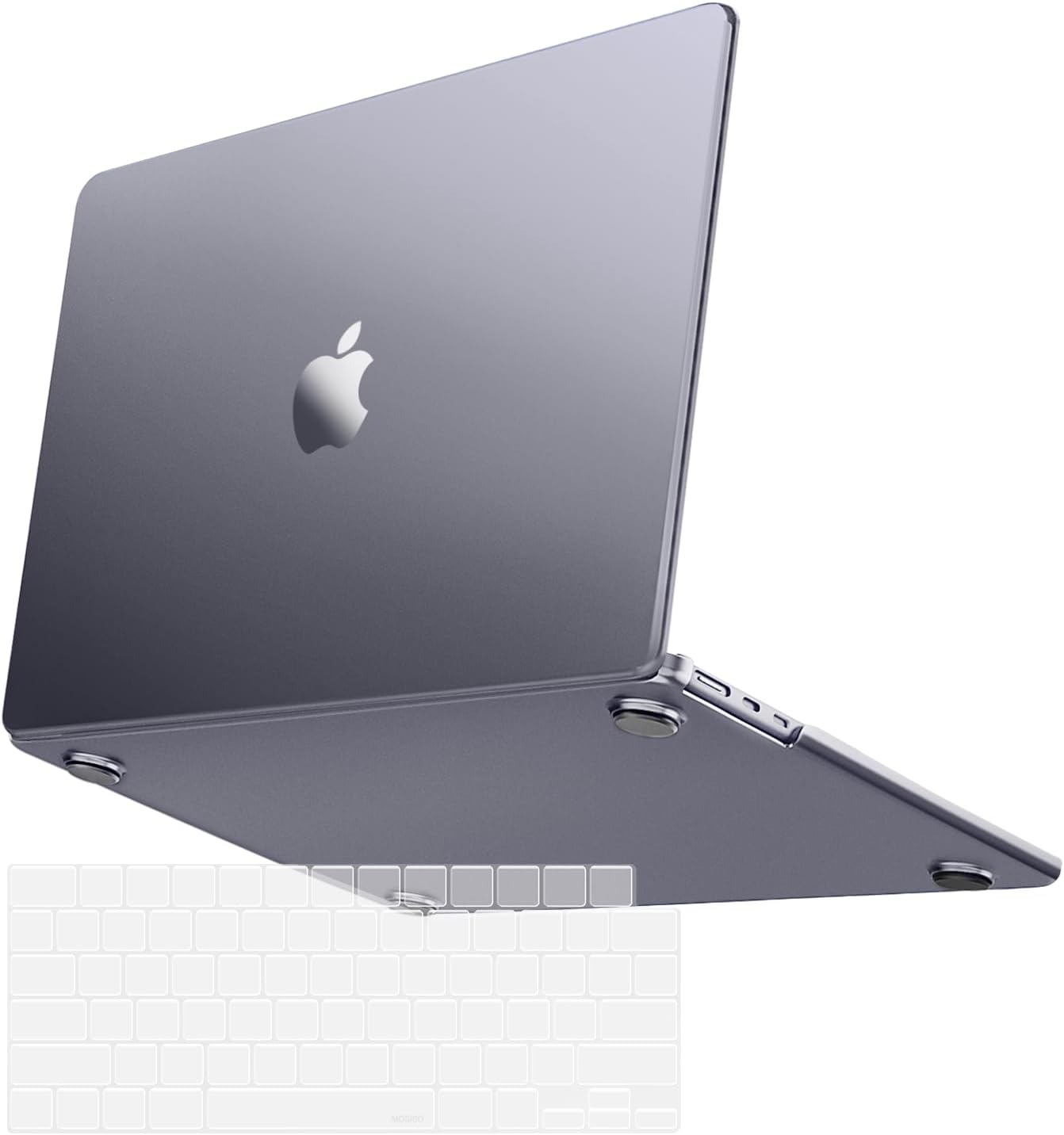 MOSISO Ultra-Thin & Seamlessly Closes Cover Compatible with MacBook Air 13 inch Case M5 M4 M3 M2 2026-2022 A3449 A3240 A3113 A2681, 2 in 1 Kit Anti-Fingerprints Shell for Mac Air 13.6, Midnight Clear