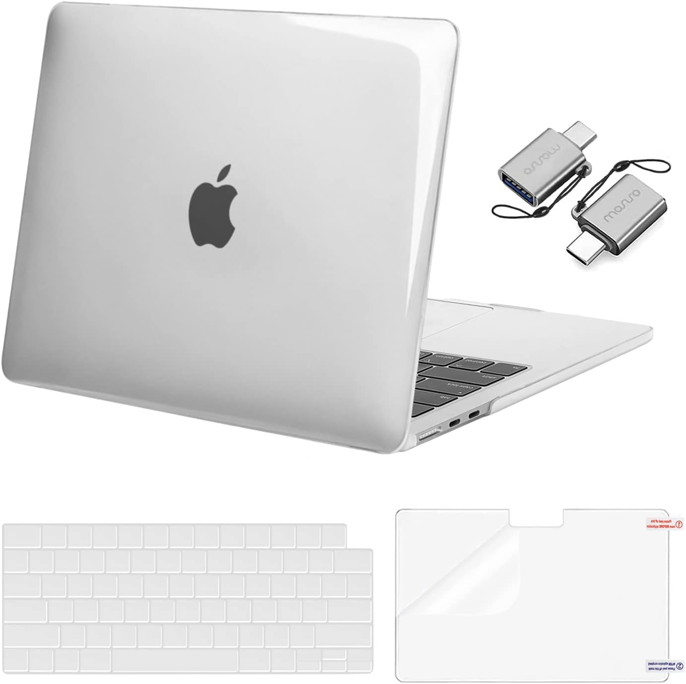 MOSISO Compatible with MacBook Air 13 inch Case M5 2026 M4 2025 M3 M2 2024-2022 A3449 A3240 A3113 A2681, Hard Shell&Keyboard Cover&Screen Film&Type C for MacBook Air 13.6 inch Case