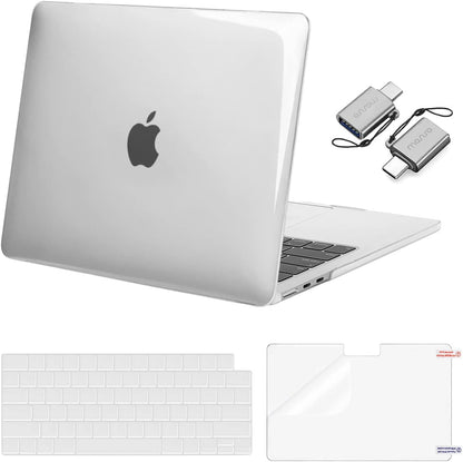 MOSISO Compatible with MacBook Air 13 inch Case M2-M5 2022-2026 A3449 A3240 A3113 A2681, 3 in 1 Heavy Duty Crack Resistant Hard Case with TPU Bumper