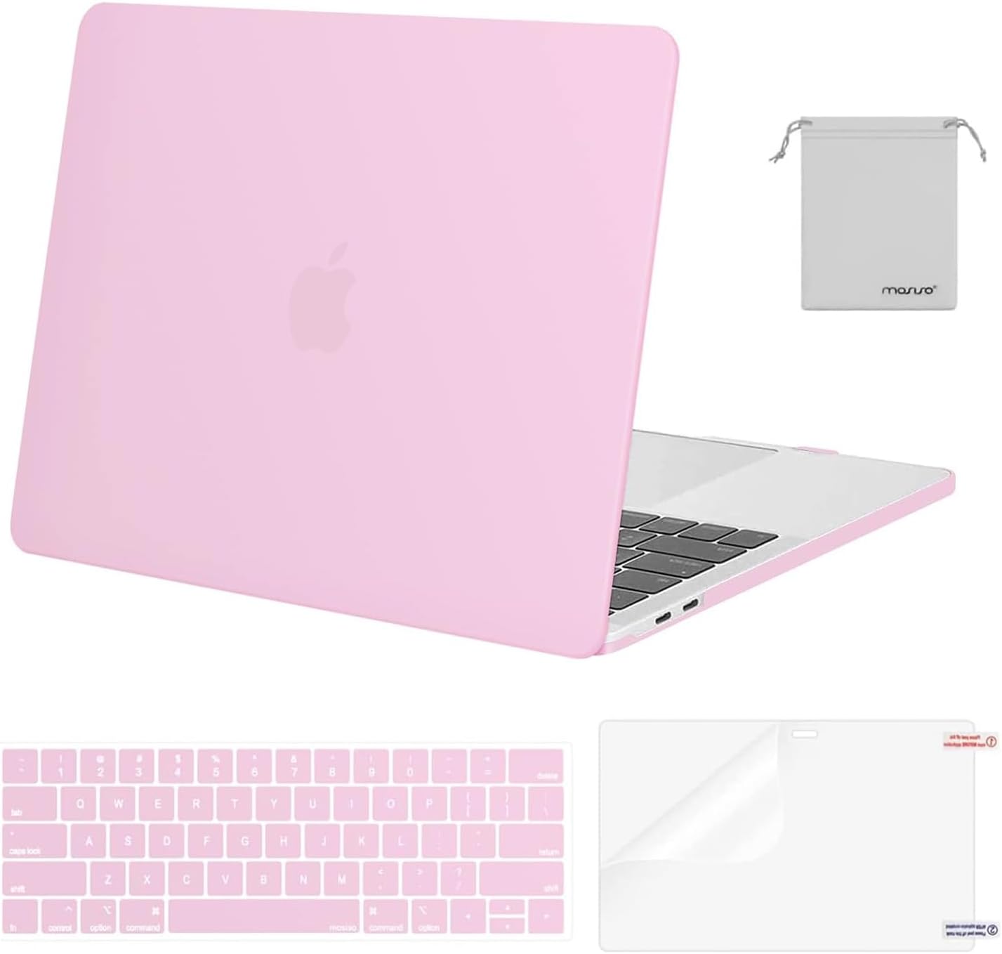 MOSISO Compatible with MacBook Pro 13 inch Case M2 2026 2025 2024 2023 2022-2016 A2338 M1 A2251 A2289 A2159 A1989 A1708 A1706,Plastic Hard Shell&Keyboard Cover&Screen Film&Storage Bag, Black