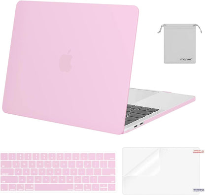 MOSISO Compatible with MacBook Pro 13 inch Case M2 2026 2025 2024 2023 2022-2016 A2338 M1 A2251 A2289 A2159 A1989 A1708 A1706,Plastic Hard Shell&Keyboard Cover&Screen Film&Storage Bag, Black