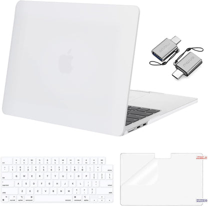 MOSISO Compatible with MacBook Air 13 inch Case M2-M5 2022-2026 A3449 A3240 A3113 A2681, 3 in 1 Heavy Duty Crack Resistant Hard Case with TPU Bumper