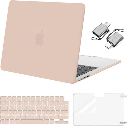 MOSISO Compatible with MacBook Air 13 inch Case M2-M5 2022-2026 A3449 A3240 A3113 A2681, 3 in 1 Heavy Duty Crack Resistant Hard Case with TPU Bumper