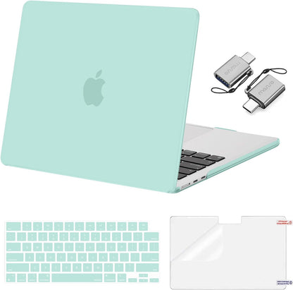MOSISO Compatible with MacBook Air 13 inch Case M2-M5 2022-2026 A3449 A3240 A3113 A2681, 3 in 1 Heavy Duty Crack Resistant Hard Case with TPU Bumper