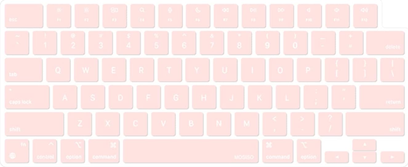 MOSISO Keyboard Cover Skin Compatible with MacBook Air 15 inch M3 A3114 M2 A2941/Air 13.6 A3113 A2681/Pro 14/16 M4 M3 M2 M1