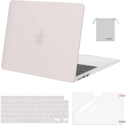 MOSISO Compatible with MacBook Air 13 inch Case M2-M5 2022-2026 A3449 A3240 A3113 A2681, 4 in 1 Protective Kit: Hard Shell, Keyboard Cover, Screen Film & Storage Pouch