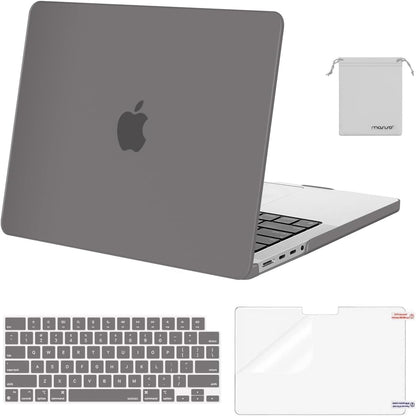 MOSISO Compatible with MacBook Pro 14 inch Case M5 2026 M4 2025 M3 M2 M1 2024-2021 A3427 A3426 A3434 A3112 A3185 A3401 A2918 A2992 A2779 A2442,Hard Case&Keyboard Skin&ScreenFilm&Pouch, Rose Quartz