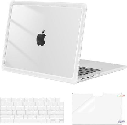 MOSISO Compatible with MacBook Pro 14 inch Case M5-M1 2026-2021 A3427 A3426 A3434 A3112 A3185 A3401 A2918 A2992 A2779 A2442,3 in 1 Kit Anti-Crack Hard Shell with TPU Bumper