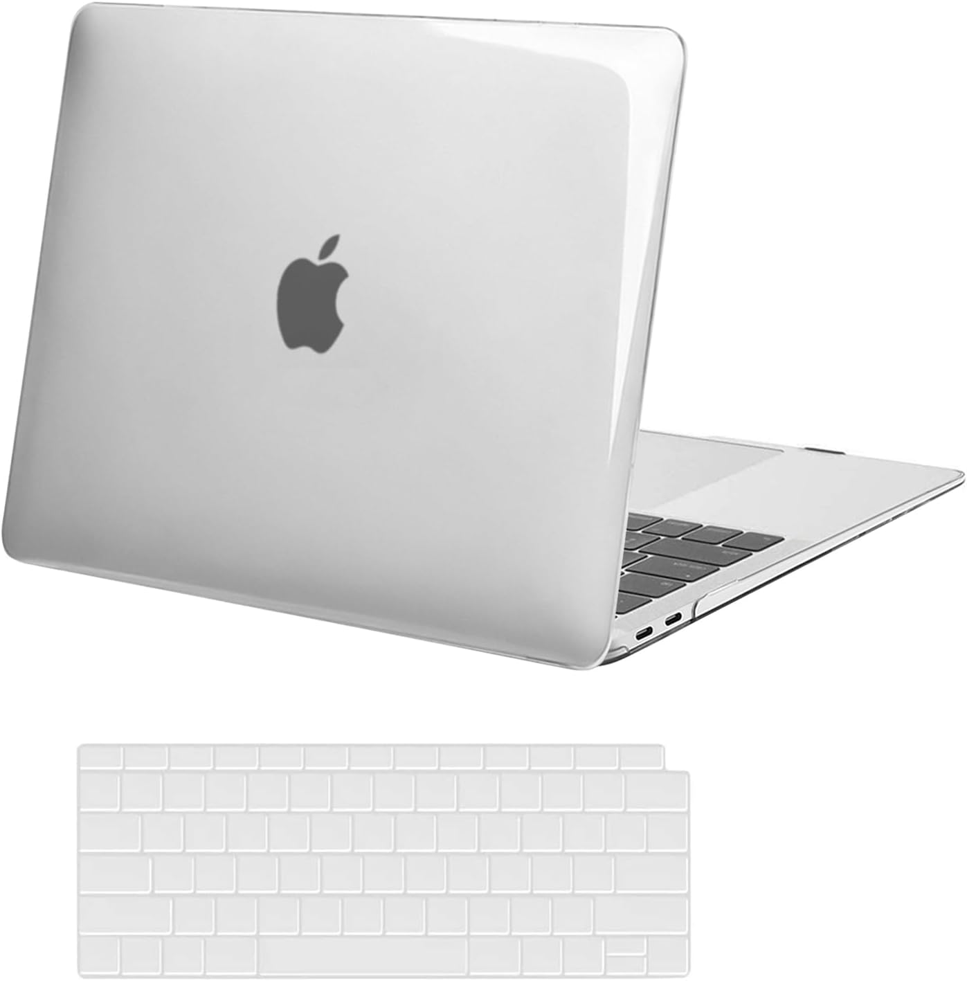 MOSISO Compatible with MacBook Air 13 inch Case M1 2021 2020 2019 2018 Release A2337 A2179 A1932 Touch ID, Plastic Hard Shell Cover&Keyboard Cover for MacBook Air 13.3 inch Case M1, Transparent mysite