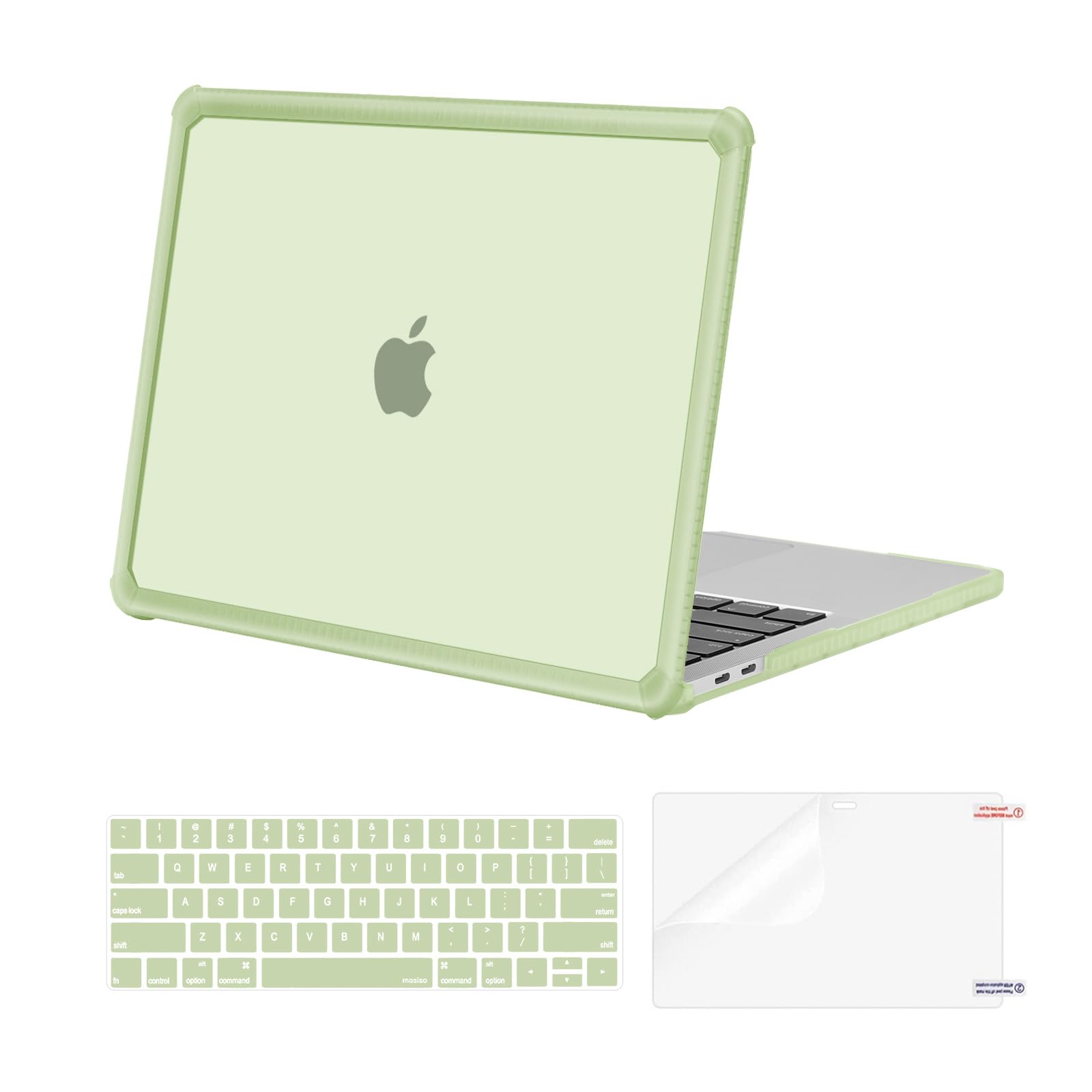 MOSISO Compatible with MacBook Pro 13 inch Case M2 2025-2016 A2338 M1 A2251 A2289 A2159 A1989 A1708 A1706, Anti-Cracking Heavy Duty Plastic TPU Bumper Hard Case&Keyboard Skin&Screen Film, Pink