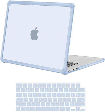 MOSISO Shock-Absorbing Hard Case Compatible with MacBook Air 15 inch M5-M2 2026-2023 A3448 A3241 A3114 A2941,Anti-Cracking Heavy Duty Hard Shell with TPU Bumper&Keyboard Cover