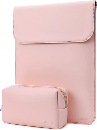 MOSISO Laptop Case 13.3 inch, 13-13.3 inch Laptop Sleeve Compatible with MacBook Neo 13 A18 Pro A3404 /Air 13/Pro 13/Pro 14 M5 M4 M3 M2 M1, Faux Suede Leather Case with Small Bag