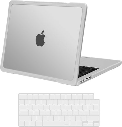 MOSISO Compatible with MacBook Air 13 inch Case M2-M5 2022-2026 A3449 A3240 A3113 A2681, 2 in 1 Kit Crack-Resistant Hard Case with Soft TPU Bumper