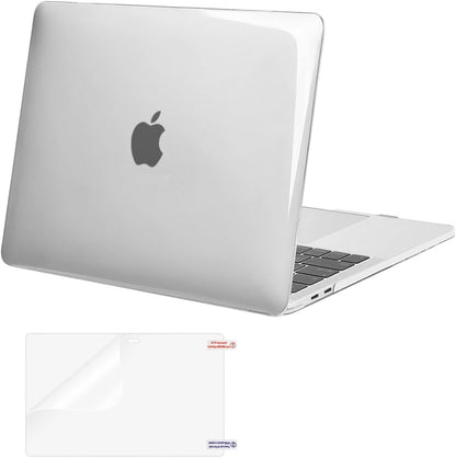 MOSISO Compatible with MacBook Pro 13 inch Case M2 2026, 2025, 2024, 2023-2016 A2338 M1 A2251 A2289 A2159 A1989 A1708 A1706 with/Without Touch Bar, Plastic Hard Shell&Screen Protector, Rose Quartz
