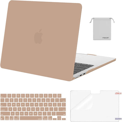 MOSISO Compatible with MacBook Air 13 inch Case M2-M5 2022-2026 A3449 A3240 A3113 A2681, 4 in 1 Protective Kit: Hard Shell, Keyboard Cover, Screen Film & Storage Pouch