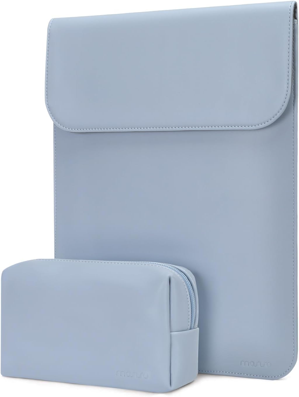MOSISO Laptop Case 13.3 inch, 13-13.3 inch Laptop Sleeve Compatible with MacBook Neo 13 A18 Pro A3404 /Air 13/Pro 13/Pro 14 M5 M4 M3 M2 M1, Faux Suede Leather Case with Small Bag, Apricot