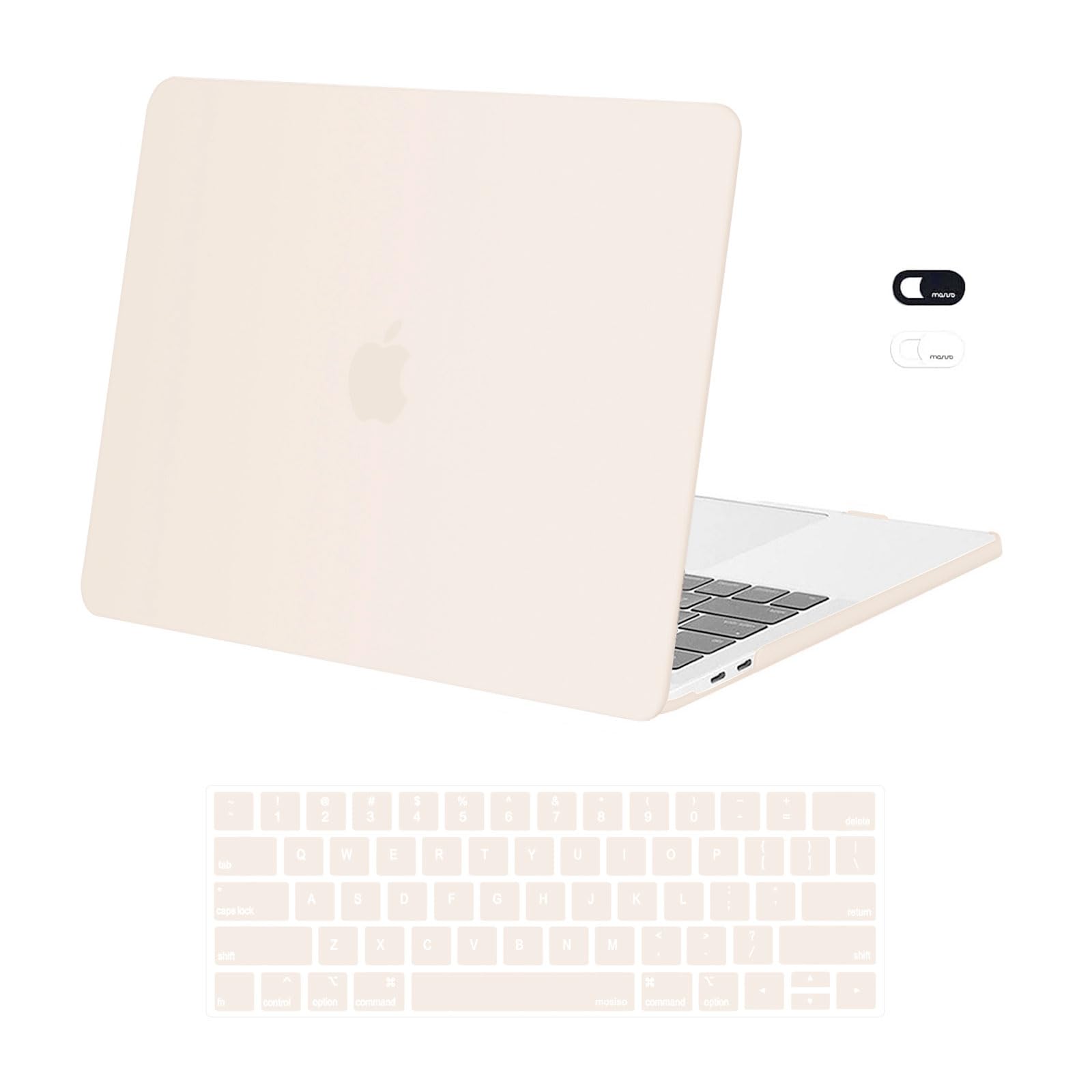 MOSISO Compatible with MacBook Pro 13 inch Case M2 2025, 2024, 2023-2016 A2338 M1 A2251 A2289 A2159 A1989 A1708 A1706, Plastic Hard Case&Keyboard Skin&Webcam Cover for MacBook Pro 13.3, Lavender Gray