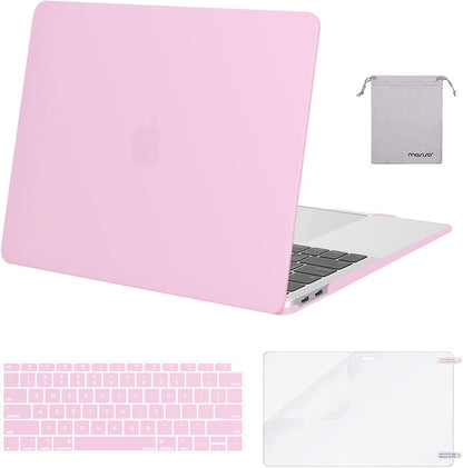 MOSISO Compatible with MacBook Air 13 inch Case M1 Chip 2021-2018 Release A2337 A2179 A1932, Plastic Hard Shell&Keyboard Cover&Screen Film&Storage Bag for MacBook Air 13.3 inch Case, Crystal Midnight