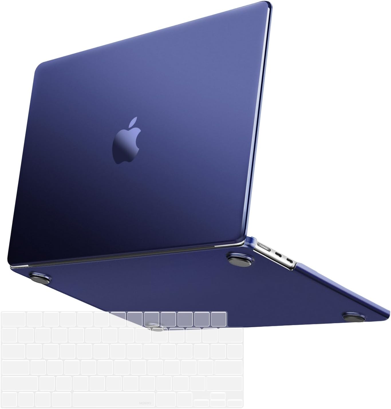 MOSISO Ultra-Thin & Seamlessly Closes Cover Compatible with MacBook Air 13 inch Case M5 M4 M3 M2 2026-2022 A3449 A3240 A3113 A2681, 2 in 1 Kit Anti-Fingerprints Shell for Mac Air 13.6, Midnight Clear